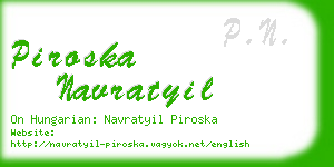 piroska navratyil business card